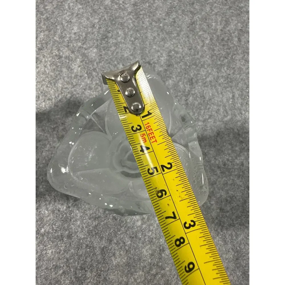 vintage-style glasscandle holders clear & frosted petal design resembling tulips